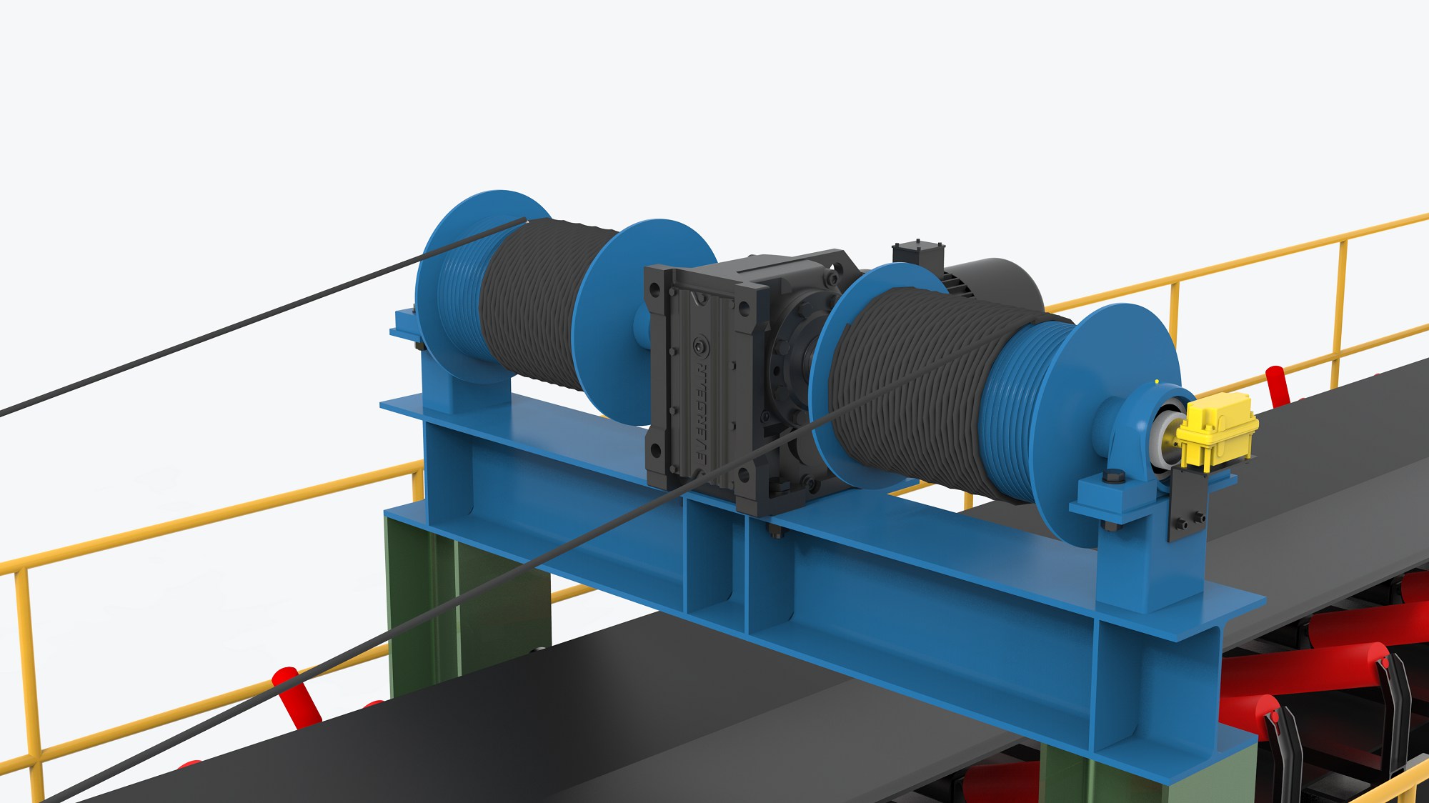 K系列重載減速機和帶槽卷揚滾筒